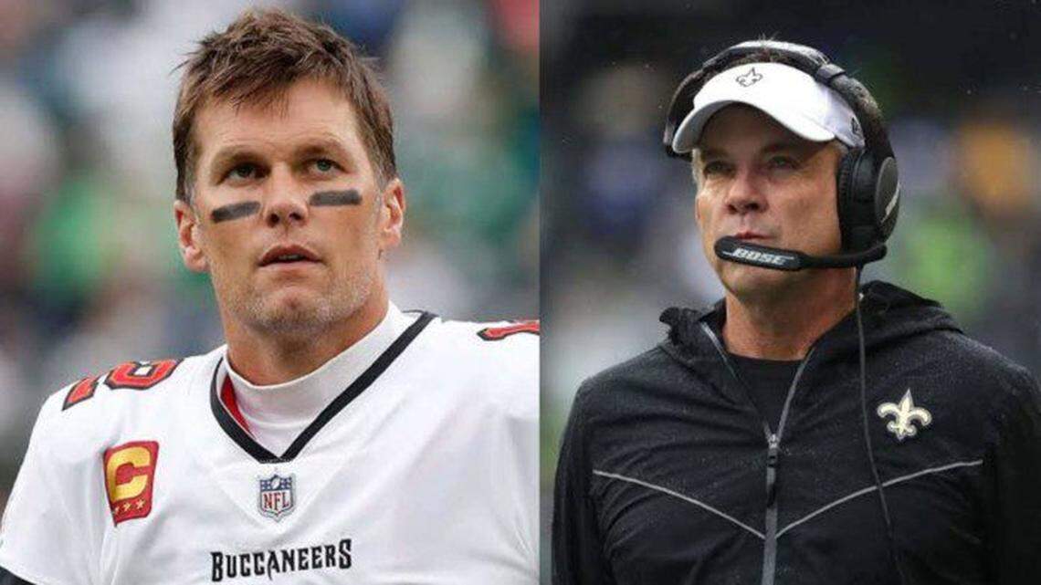 The Miami Dolphins planned to introduce the signing of Tom Brady (left) and Sean Payton just before the recent Super Bowl. That all changed with Brian Flores’ lawsuit against the NFL and Dolphins on February 1.