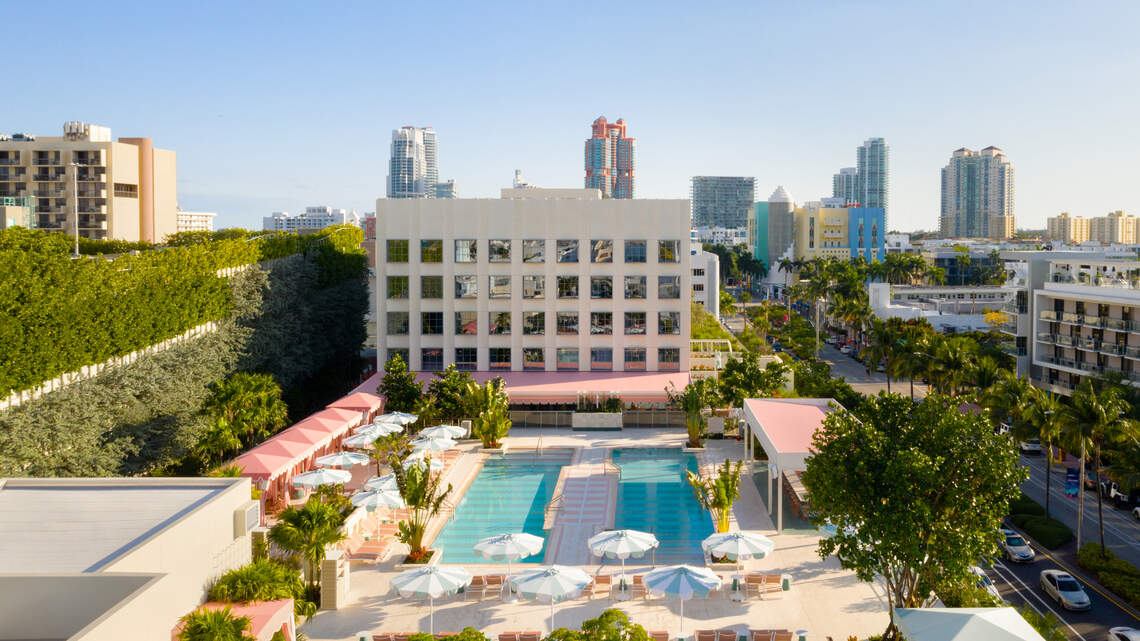 Can Pharrell and Grutman’s (very pink) hotel restart good times on Washington Ave?