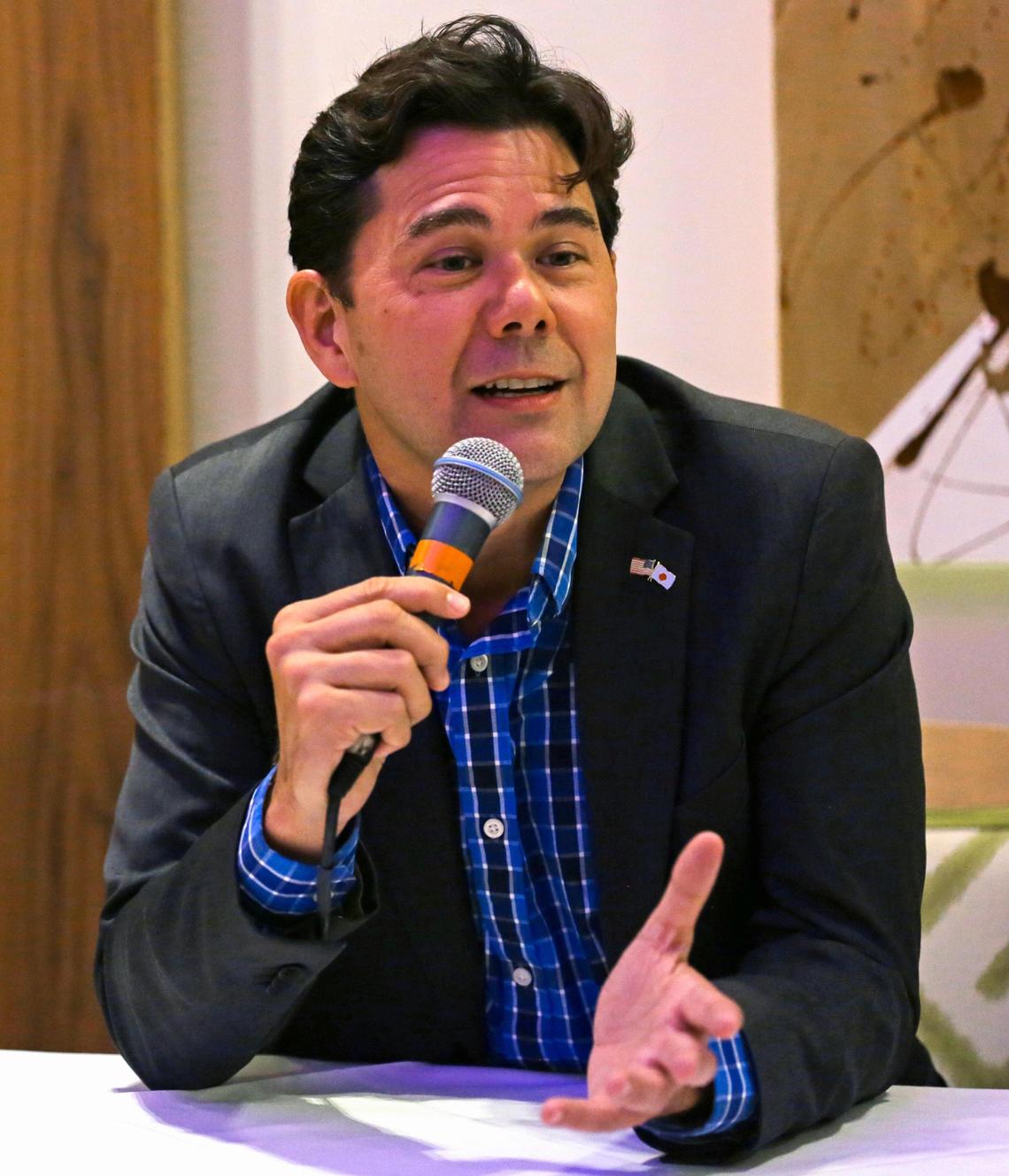 Miami’s District 2 Commissioner Ken Russell, who’s seeking reelection, participates in a forum hosted by Downtown Democrats on Wednesday, October 2, 2019.
