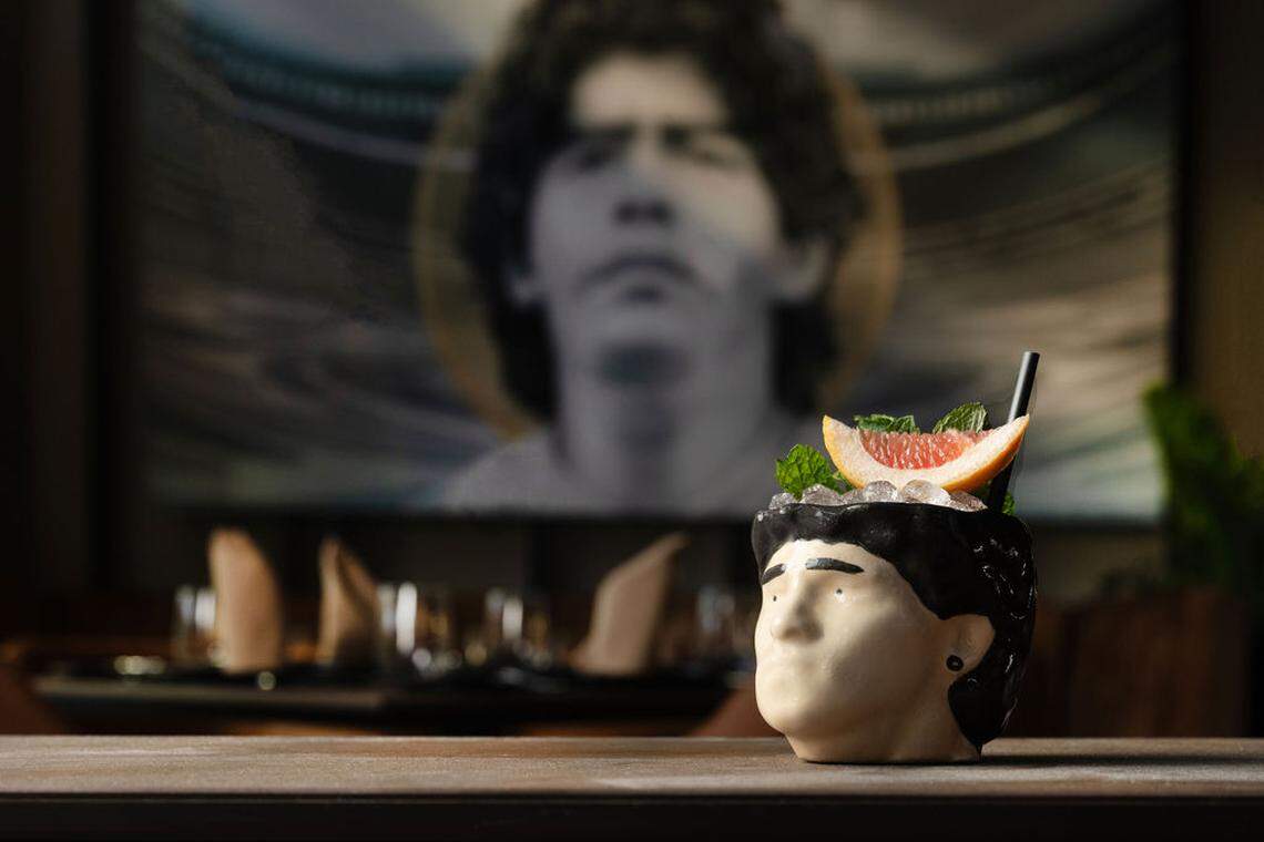 Diego’s Julep, a cocktail at 1986 Steak House, where the drinks program was created by the Tres Monos team from Buenos Aires, which was named the best bar in South America.