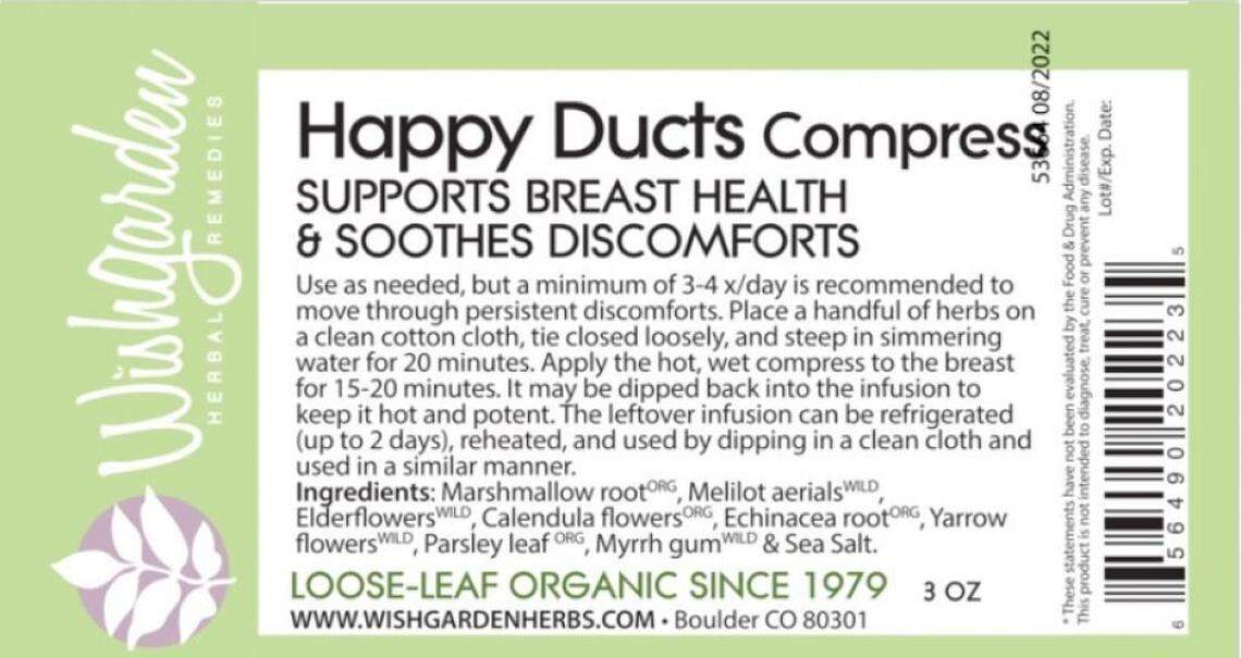 WishGarden Herbs, Inc. recalled one lot of Happy Ducts Compress after it learned of a possible supply chain contamination.