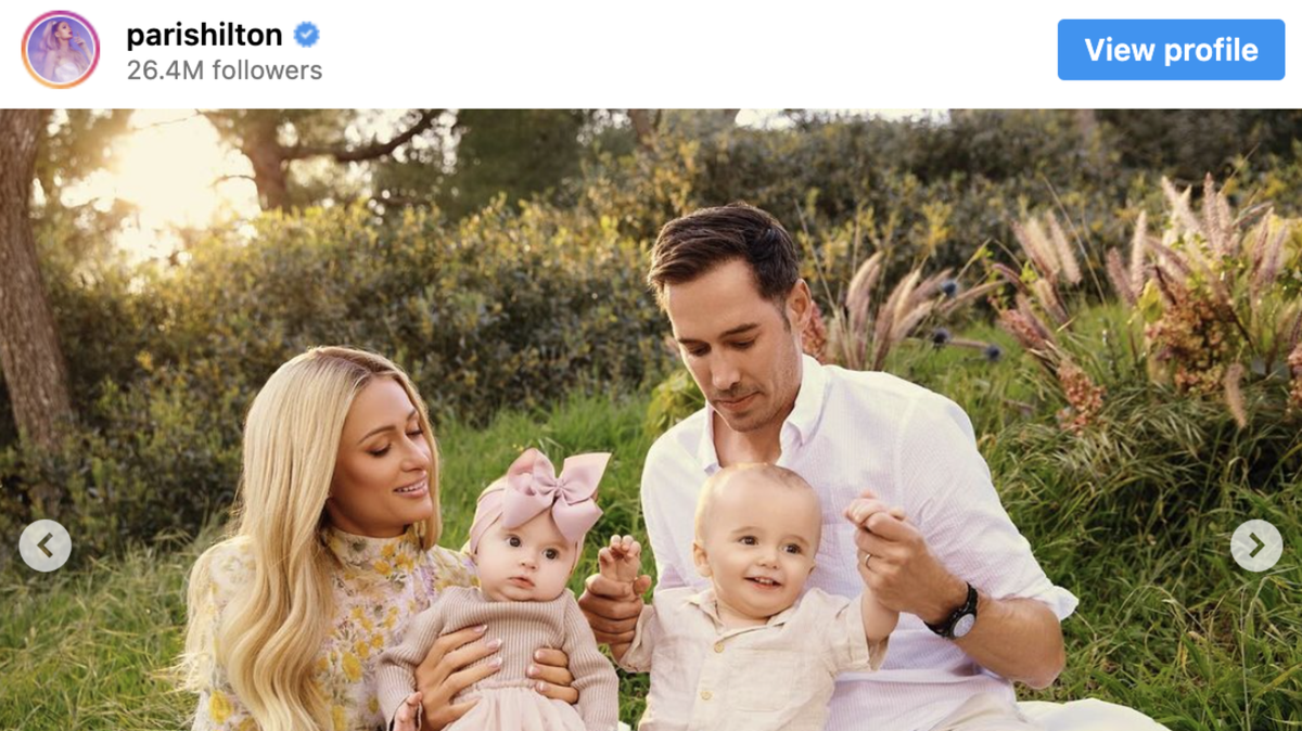 Paris Hilton has shared the first photo of her baby girl, London Marilyn Hilton-Reum.