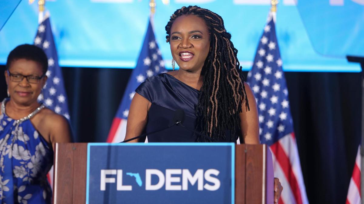 House Minority Leader Fentrice Driskell speaks during the Leadership Blue Gala for the Florida Democratic Party on Saturday, July 16, 2022 in Tampa.