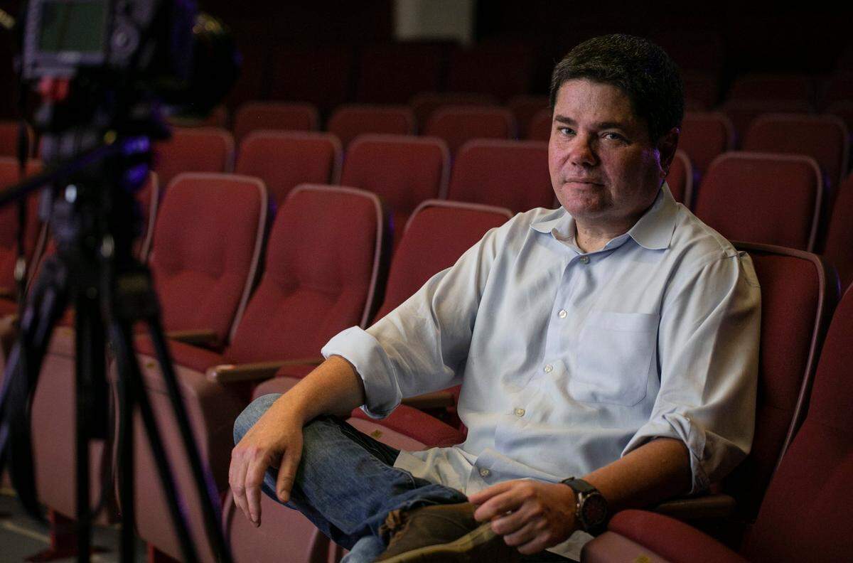 Rene Rodriguez photographed at the Bill Cosford Cinema at the University of Miami