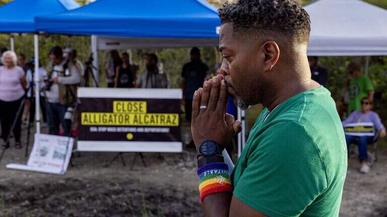 ‘Sunday church in the Everglades.’ Faith movement grows at Alligator Alcatraz protests