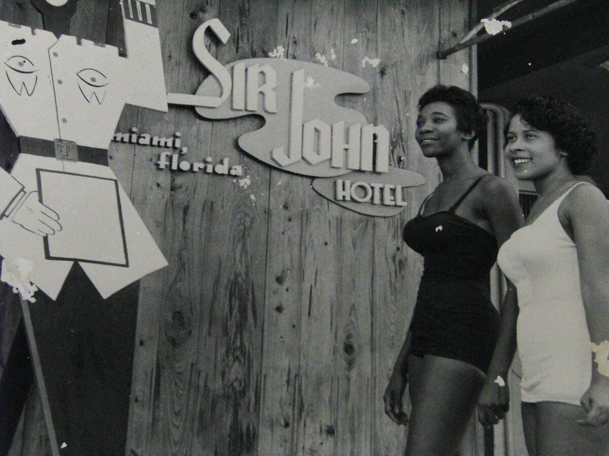  Exterior of the Sir John Hotel in Overtown, shot sometime in the 1960s. Credit: Black Archives. 