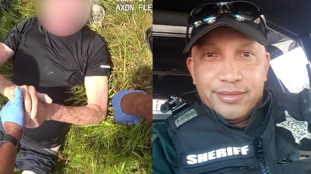 The Orange County Sheriff’s Office shared a photo of Deputy Steve Jones after the rescue video drew thousands of reactions.