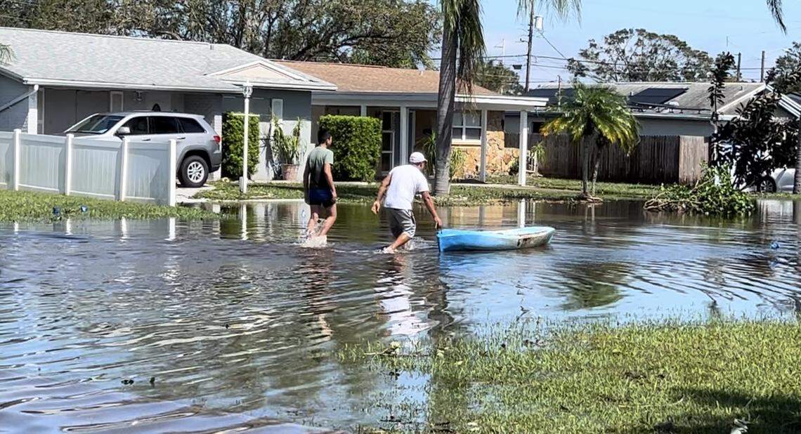 Flooding in the Disston Heights neighborhood in St. Petersburg.