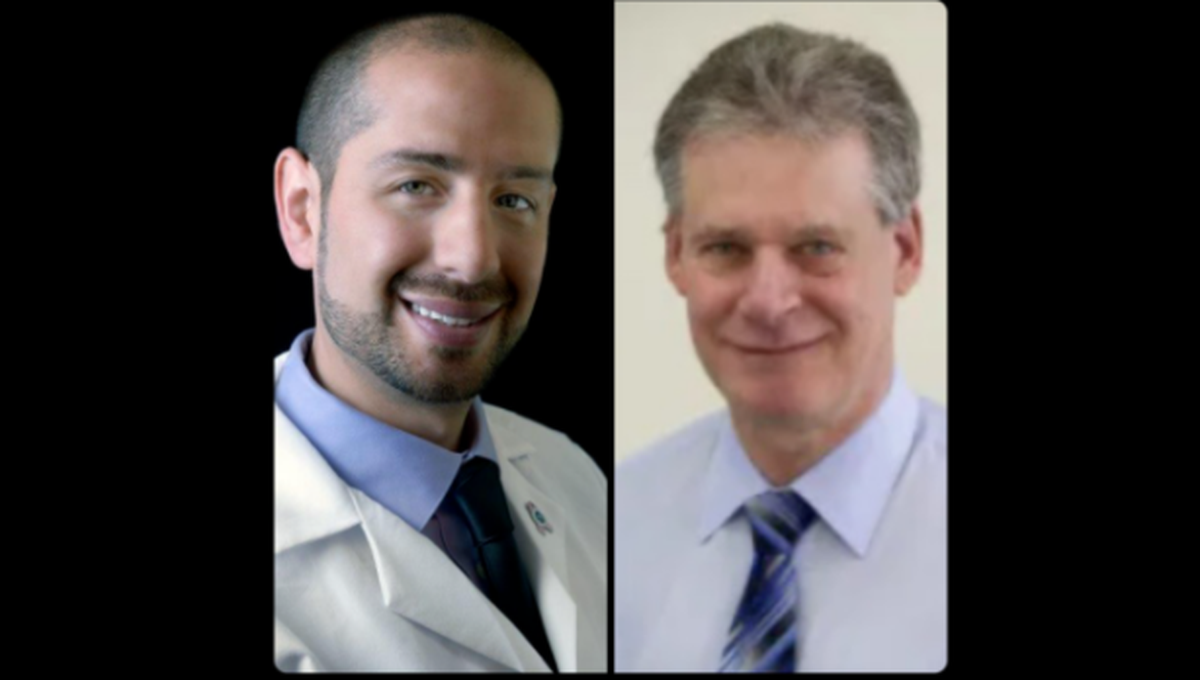 El doctor Michael Plaza, a la izquierda, director de resonancias magnéticas del Diagnostic Center for Women, y el doctor James Esserman, cofundador de South Florida Women's Care.
