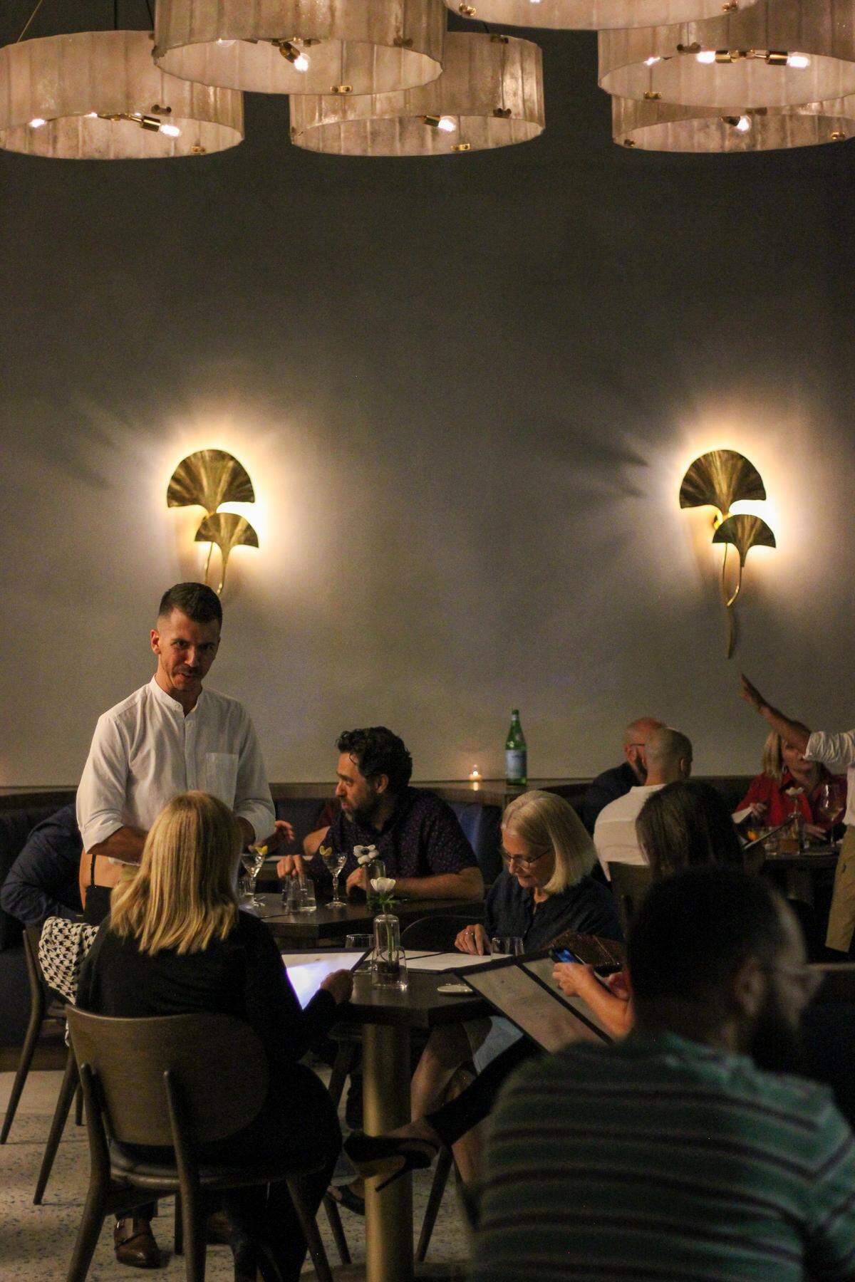 Inside Laurel, chef Michael Beltran’s new French restaurant.