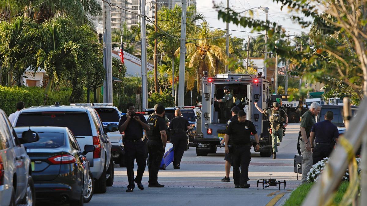 A North Miami Beach neighborhood was blocked off Thursday afternoon, March 21, 2019 as police investigated reports of shots being fired, police said. No victims were immediately found, cops said.