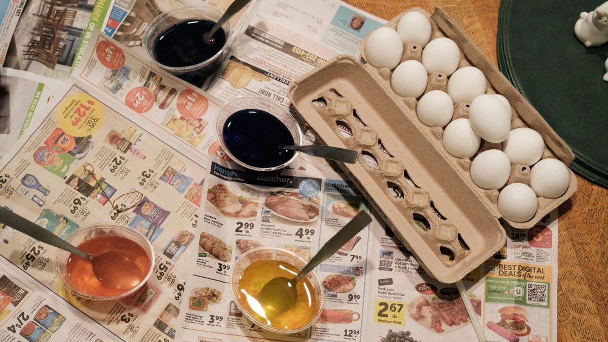 High egg prices have some Americans skipping Easter traditions, per a new poll.