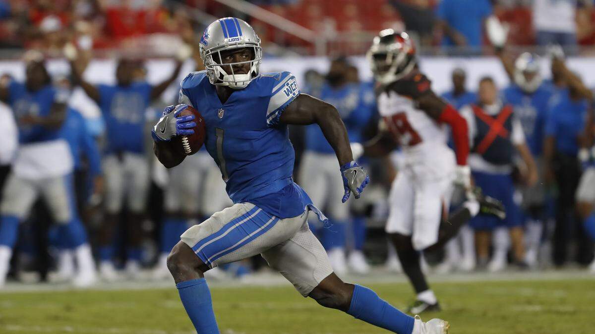 Former Florida Gators wide receiver Brandon Powell (1) made his case this preseason to be part of the Detroit Lions’ 53-man roster.