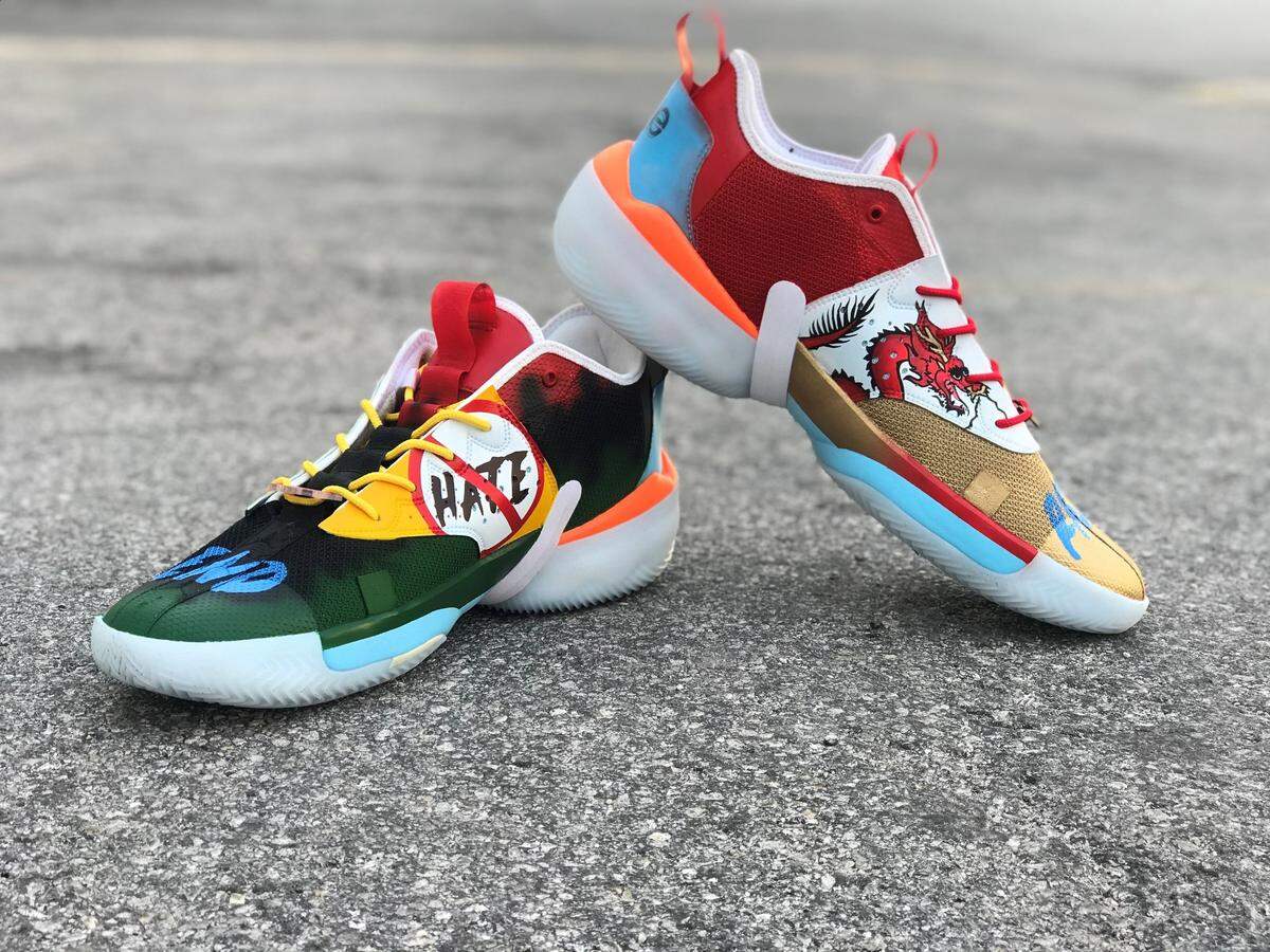 Heat center Bam Adebayo teamed up with MTN DEW Code Red to create unique Jordan Brand sneakers, which were designed by local artist Marcus Rivero, that Adebayo wore during the Heat’s win over the Lakers on Thursday.&nbsp;