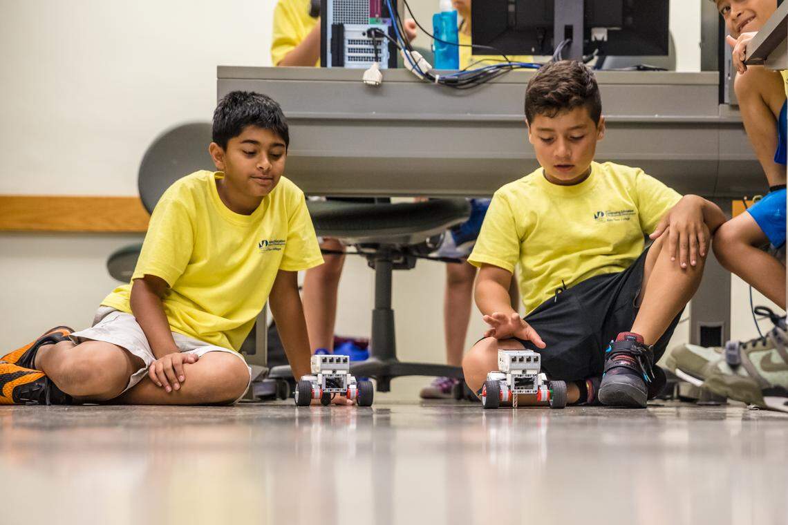 Campers can work in teams to design, build, program and control their own robots at the LEGO® EV3 Robotics program at Miami Dade College Homestead Campus.