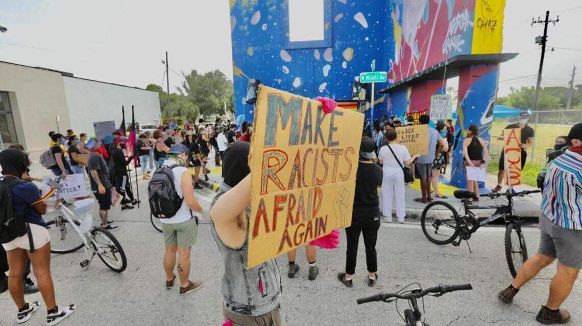 ‘Pride is a riot.’ Protesters march through Wynwood on anniversary of Stonewall riots.
