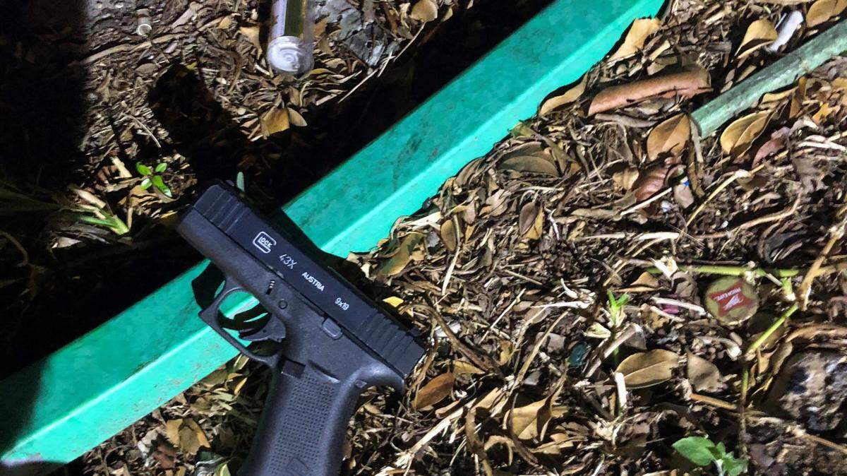 The Glock handgun pictured above was found on the ground next to critically injured teen Vito Corleone-Vinisee, 15, who was shot by a Miami-Dade police officer.