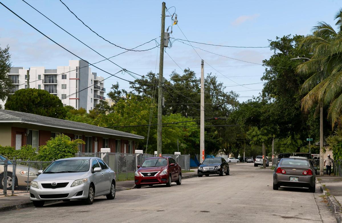A street view of Northwest Eighth Avenue in Miami’s Highland Park neighborhood.