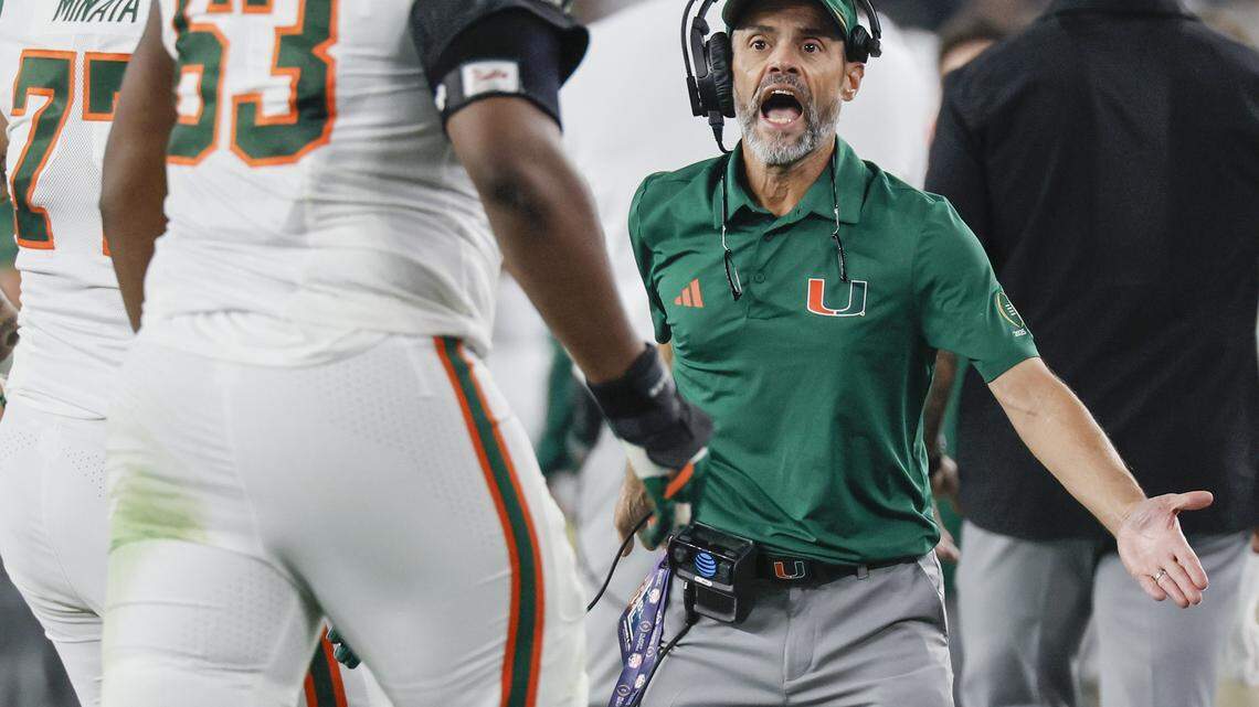 Mirabal, Cristobal address UM’s revamped offensive line, which loses four starters