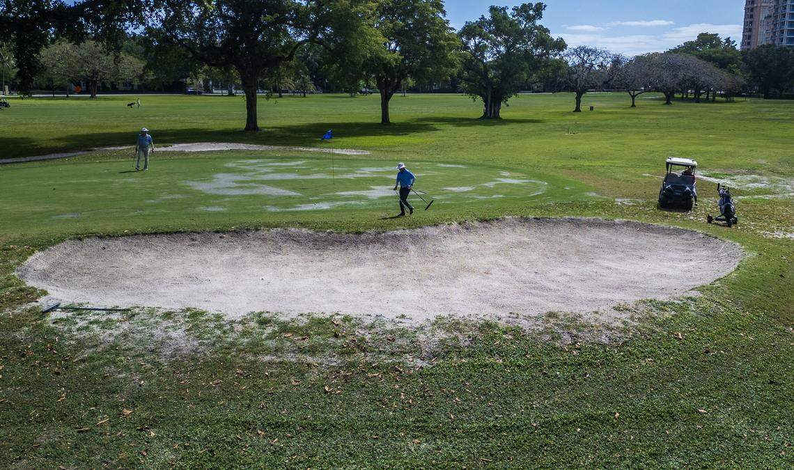 Golfers seen playing at the Granada Golf Course, in Coral Gables, on Thursday, April 16, 2026.