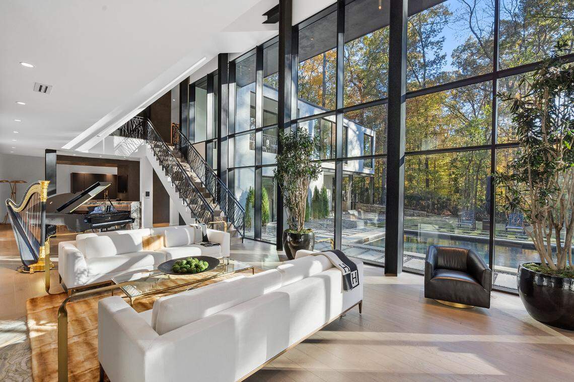 Built in 2019 and completed in 2020, the five-bedroom, eight-bathroom Atlanta house is glamorous inside and out.