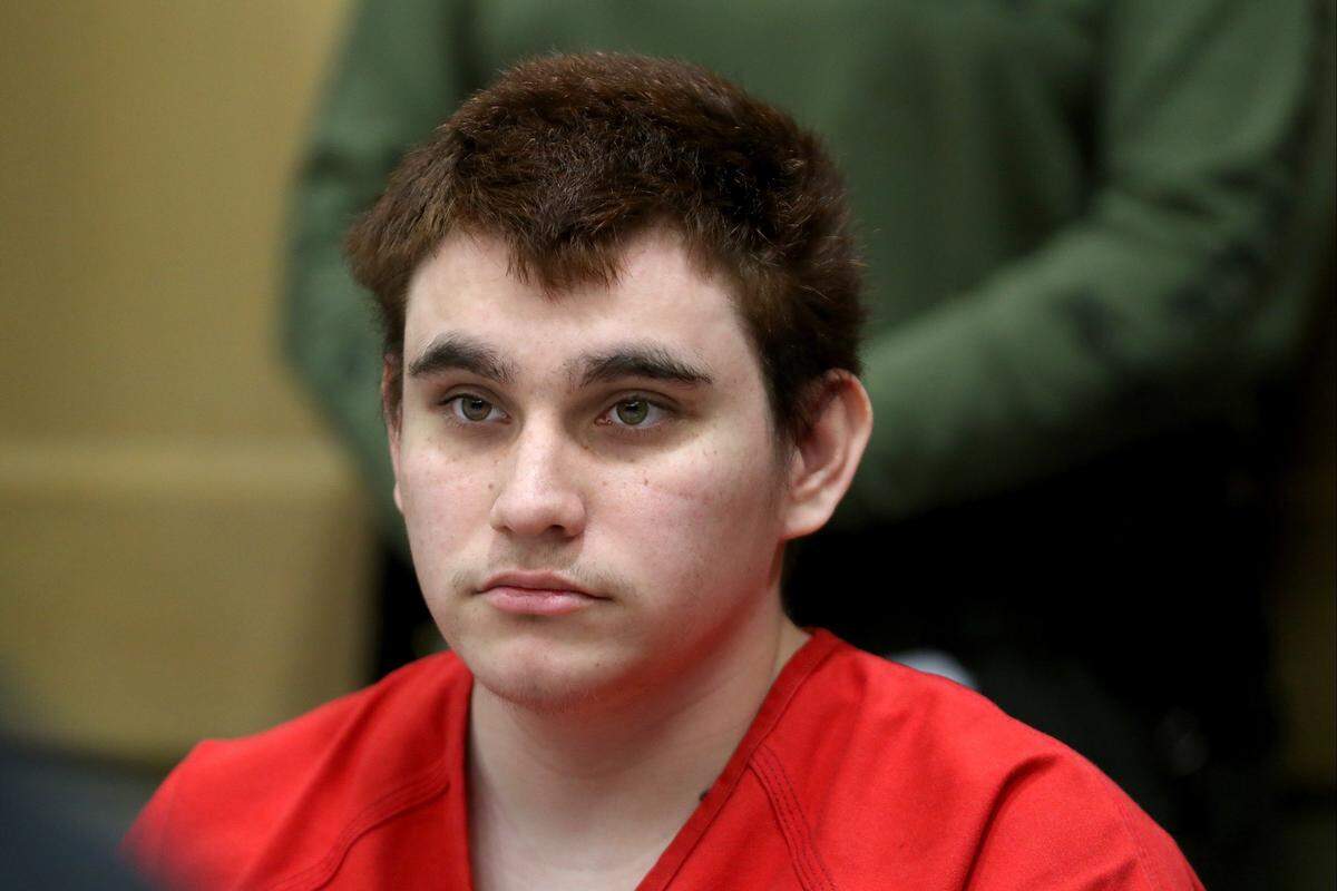Nikolas Cruz appears in court on Aug. 15, 2018. He is charged with gunning down 17 students and educators at Marjory Stoneman Douglas High School in Parkland.