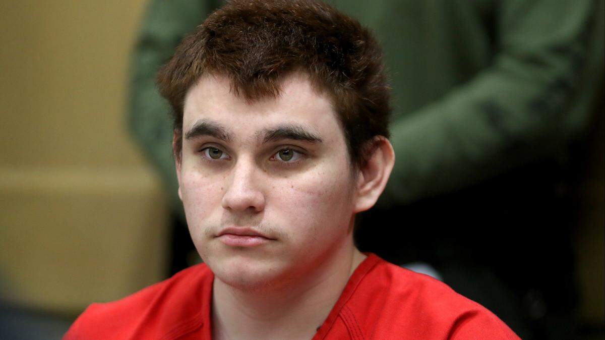 Nikolas Cruz appears in court on Aug. 15, 2018. He is charged with gunning down 17 students and educators at Marjory Stoneman Douglas High School in Parkland.