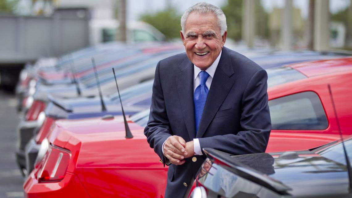 Gus Machado, the name behind Gus Machado Ford car dealerships in South Florida, in April 2012. Machado had been in Miami since 1956. He died on May 16, 2022.