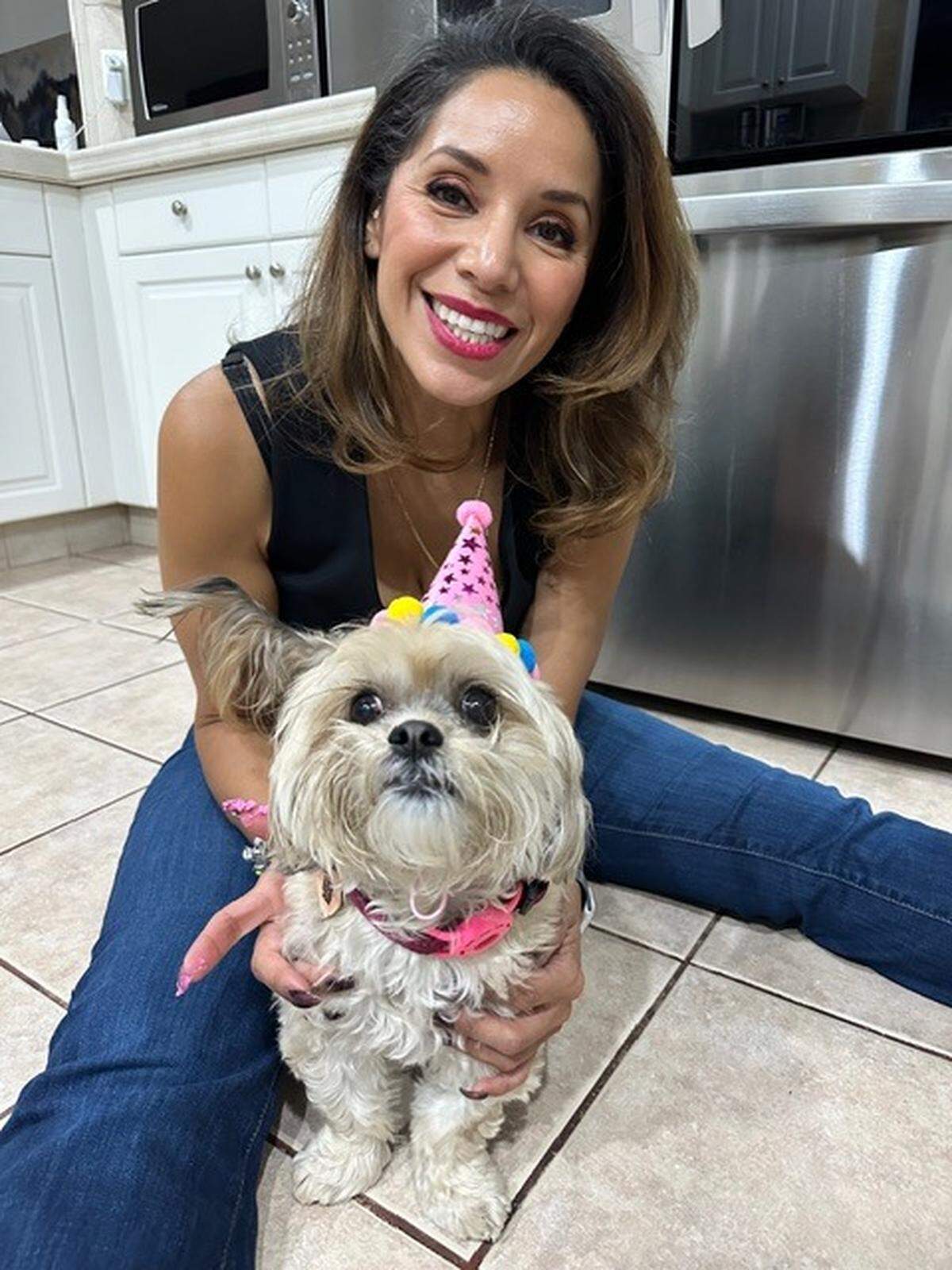 Luz Martinez with a happy Valentina at their Cutler Bay home.