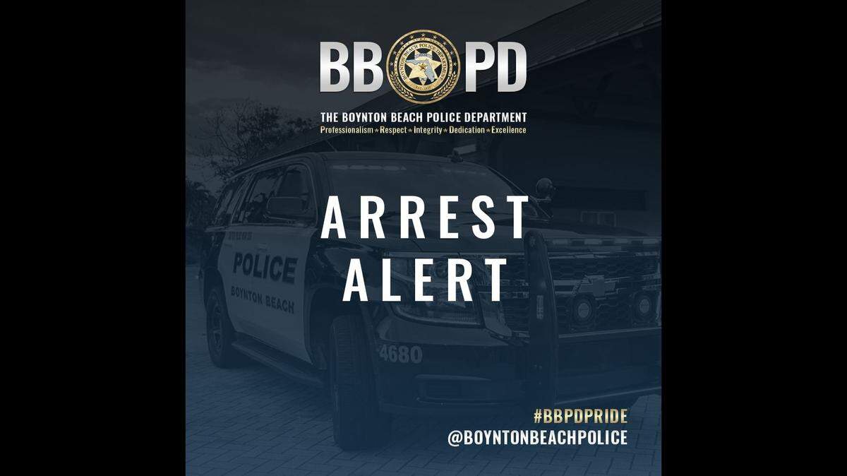 Boynton Beach police arrested a man on grand theft and burglary charges after they say he broke into an auto sales shop on Sept. 3, 2021, and stole the keys to 60 cars before fleeing in a stolen pick-up truck.