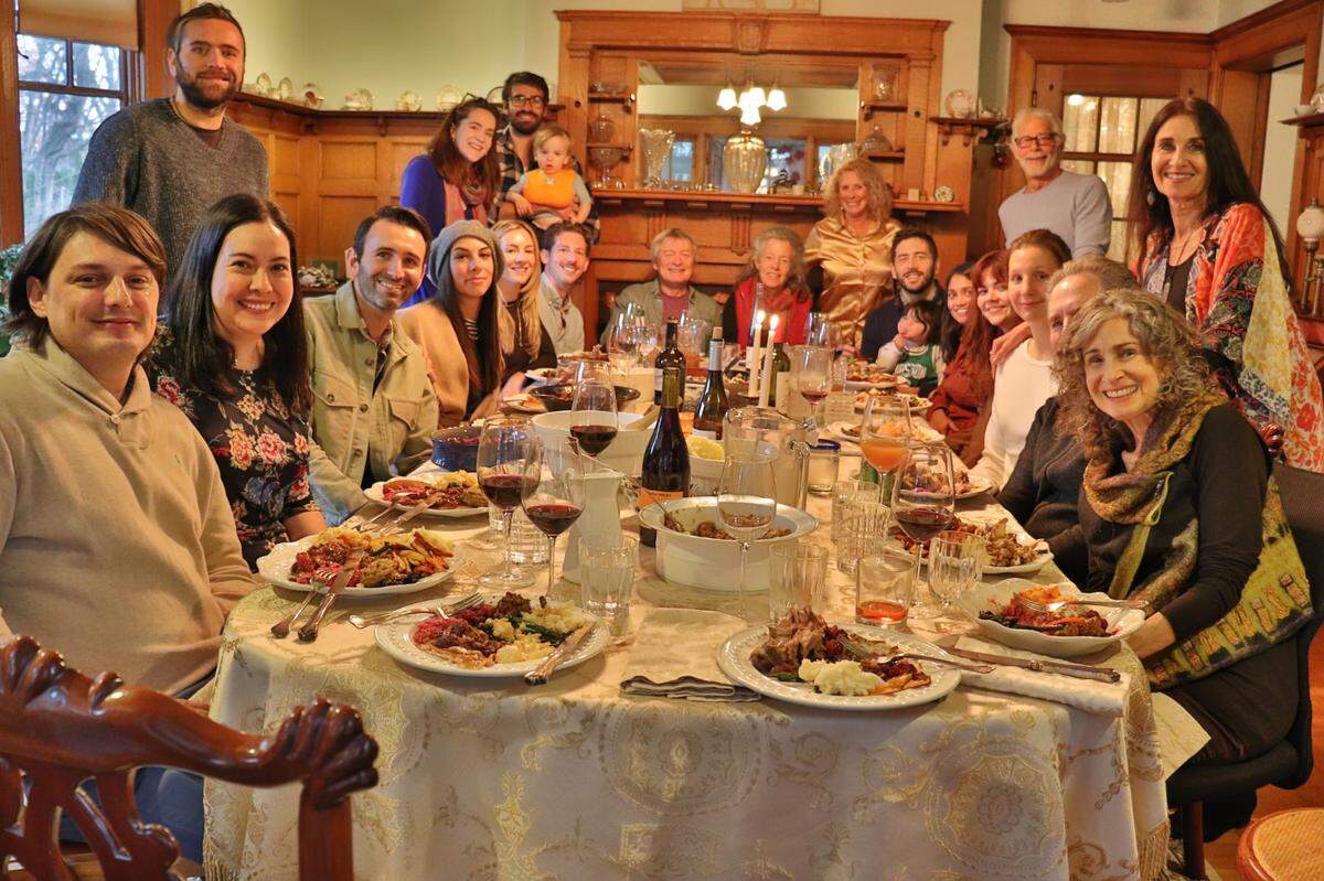 Thanksgiving dinner at Carol Lesser’s house.