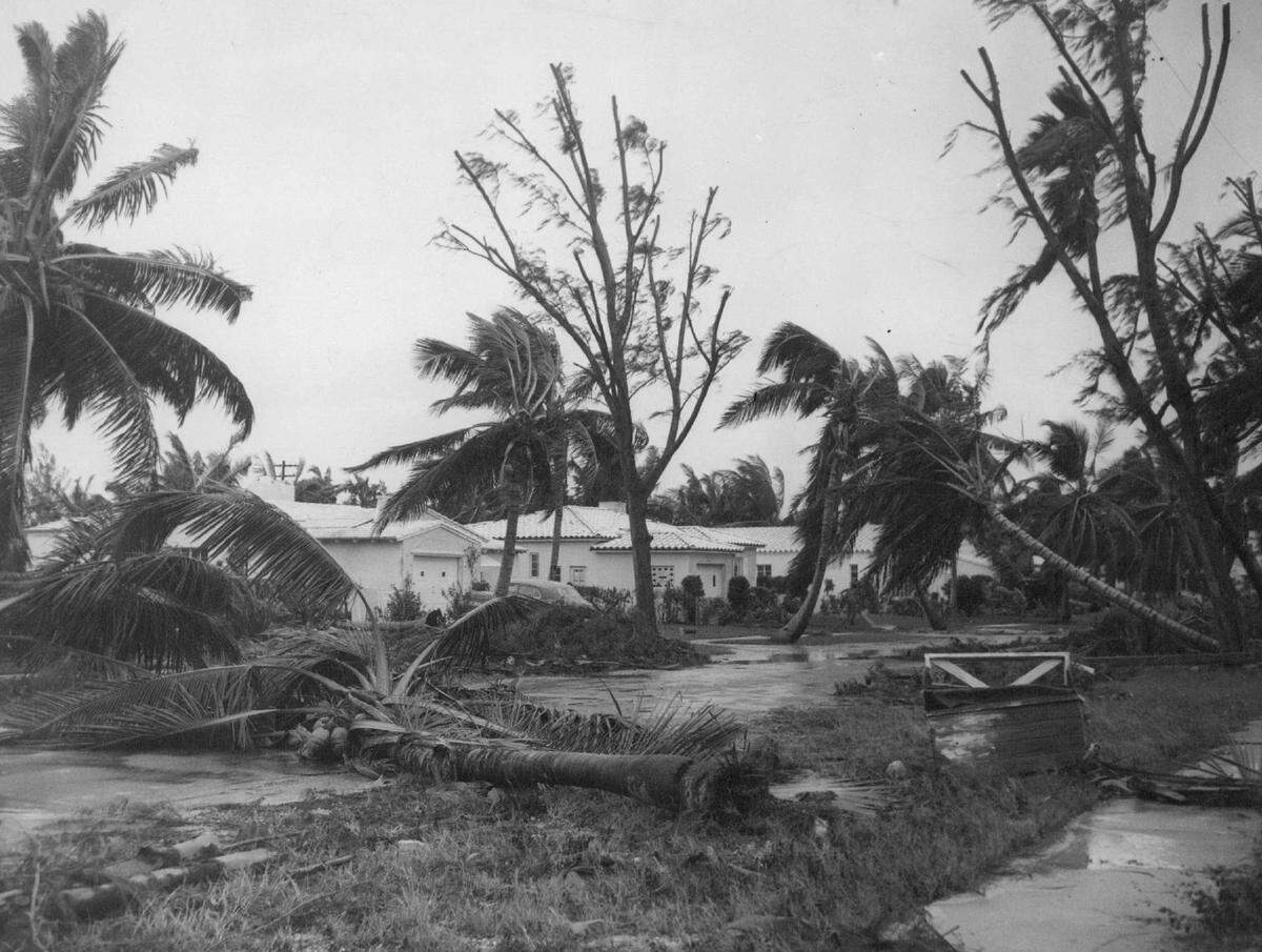 Storm aftermath in Normandy Isle in 1947.