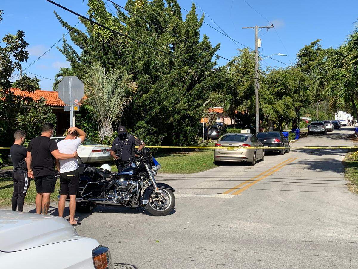 Loved ones gathered together Thursday morning in the area of Southwest 38th Avenue and 29th Street, where a man was shot by a Miami police officer near Coral Gables.