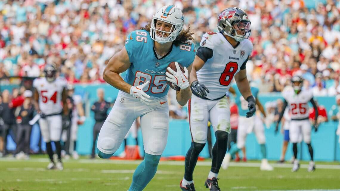 Healthy and settled, Dulcich aims to build on strong finish with Dolphins