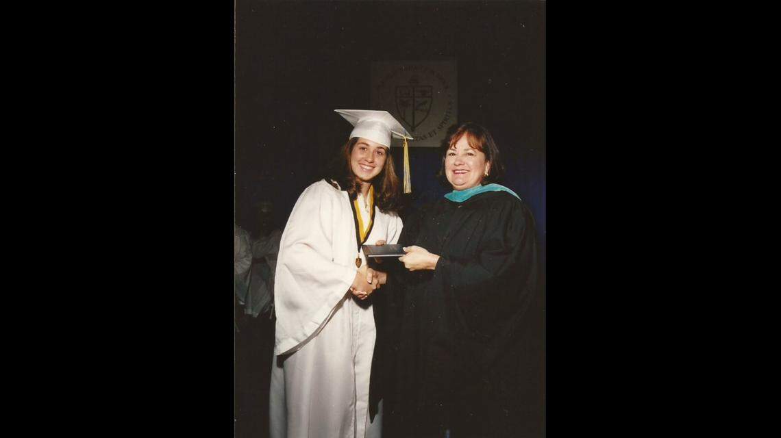 Victoria Garcia was awarded the Nathan Young Award for “demonstrating outstanding courage, great determination and improvement in academics in the upper school,” when she graduated from Palmer Trinity, according to school officials.