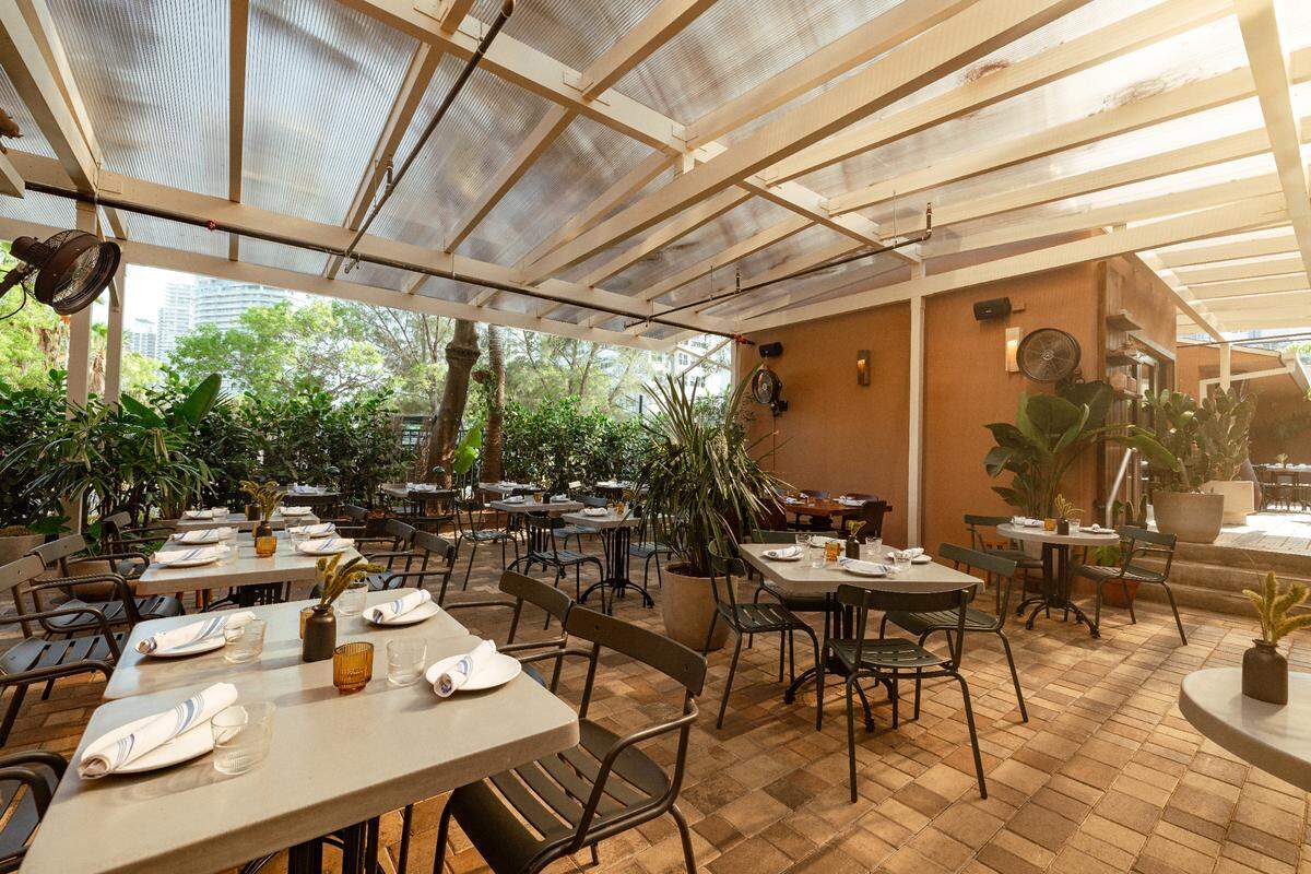 Another view of the newly renovated patio at Macchialina in Miami Beach.