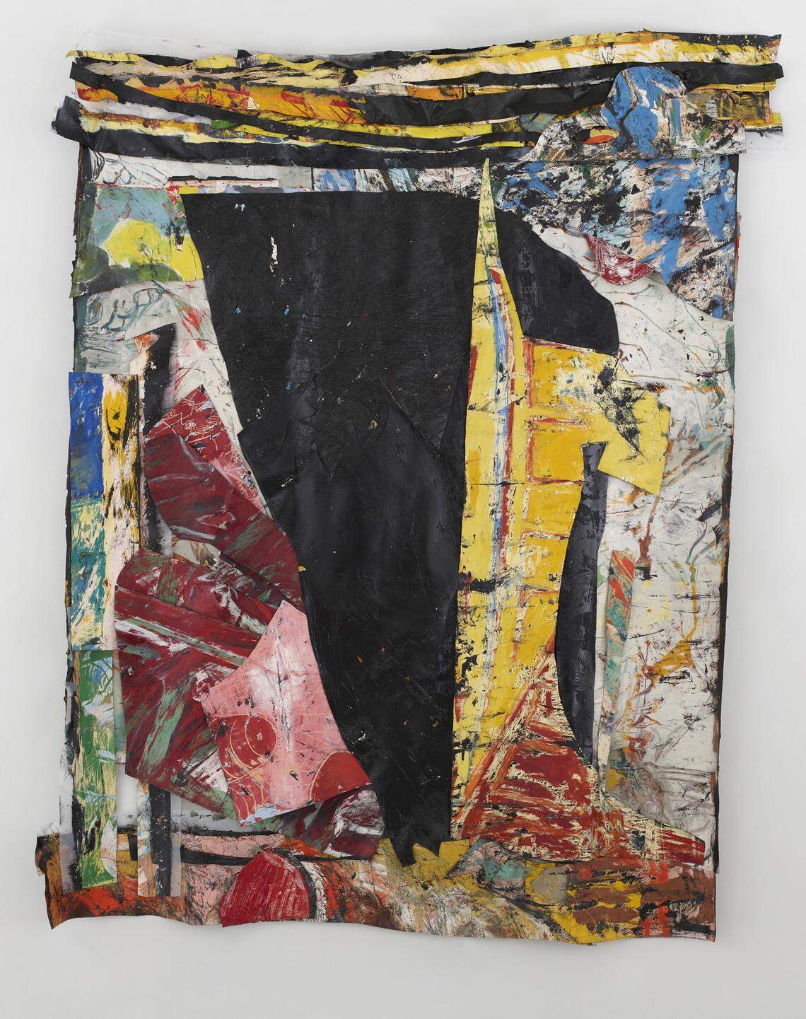 Angel Otero’s “September Elegy, 2017,” oil skins on fabric. Part of the show “Cut” at the Frost FIU Art Museum through Aug. 25, 2019.