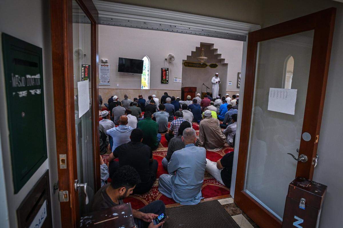Members of Masjid An-Noor, the mosque connected to The Islamic School of Miami in West Kendall, pray on Friday to commemorate Ramadan, which begins this weekend and the holiest month of the year in the Islamic calendar. During the 30-day period, Muslims fast from sunrise to sunset to focus on prayer, self-reflection and helping those in need.