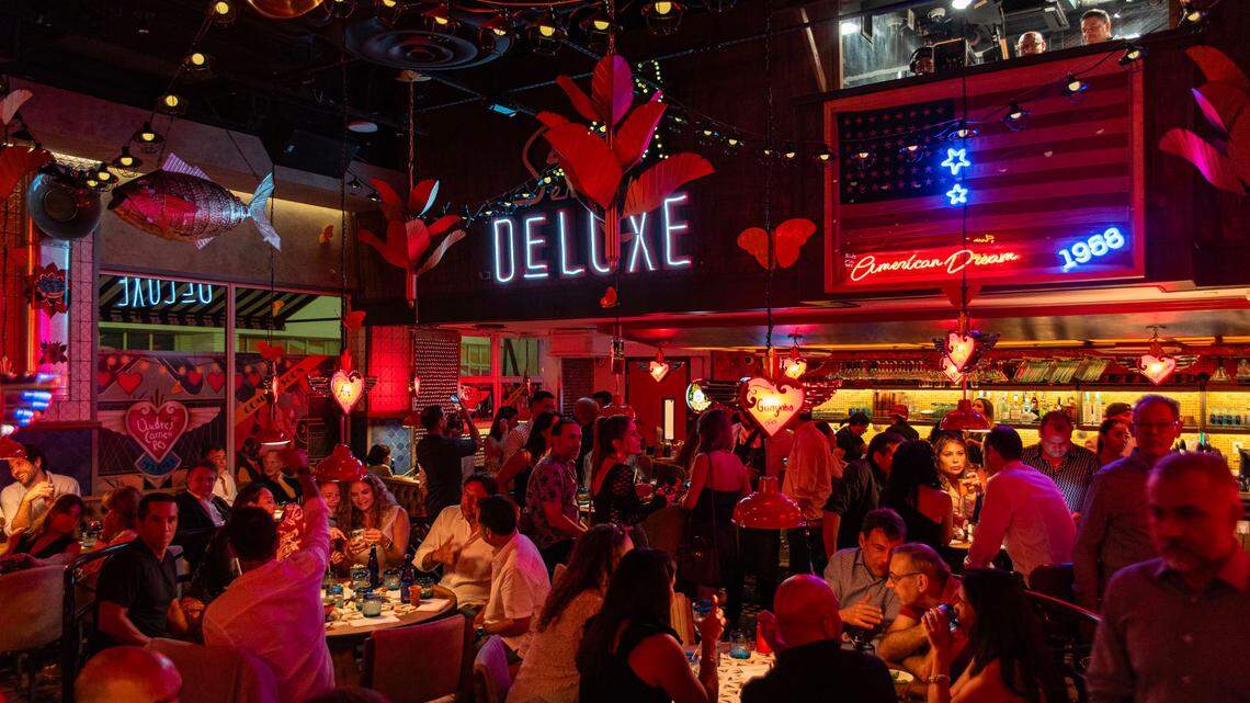 The main dining room at Andrés Carne de Res restaurant, which recently opened on Miami Beach.