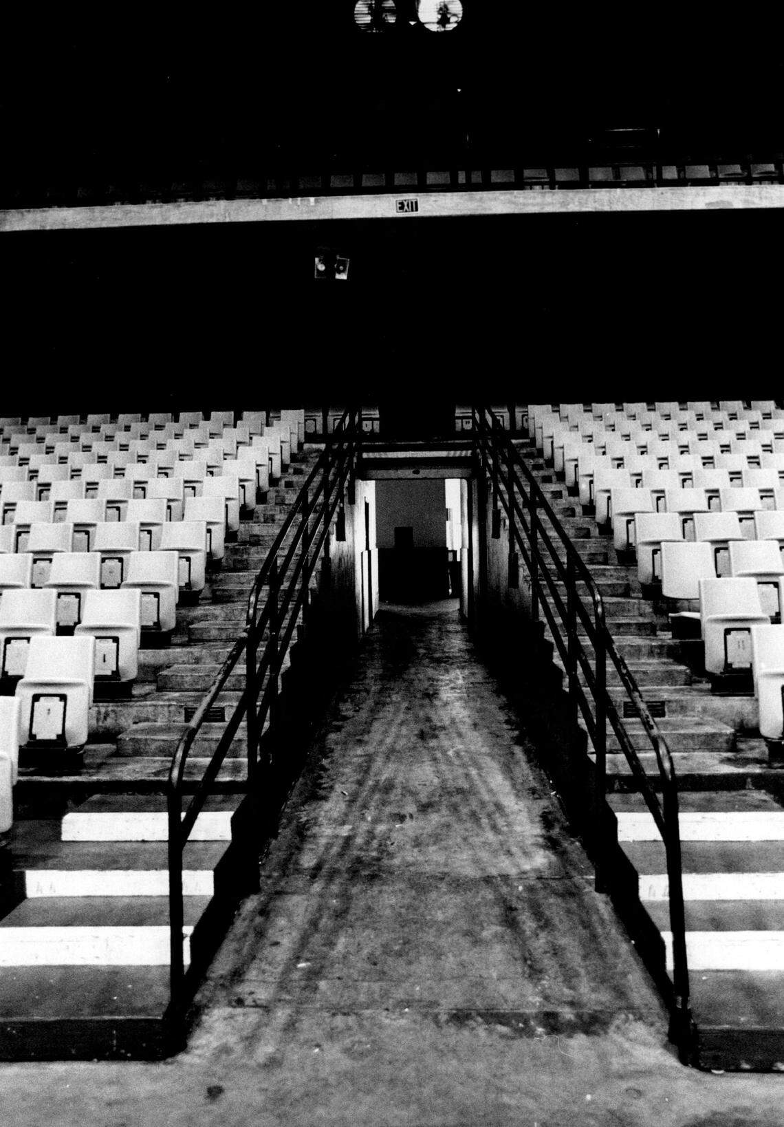 Seating area at the Sportatorium.