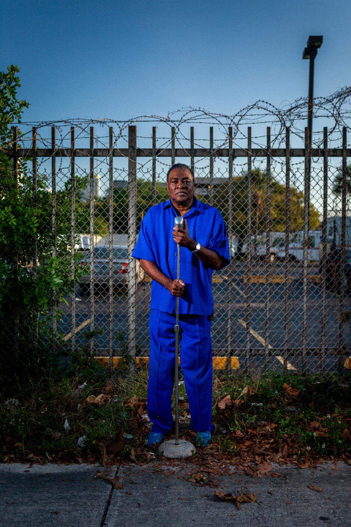 Bobby Stringer photographed as part of the “I played here” series for Overtown Music Project. The piece will be included as part of the “One Night Stand” series at Hampton Art Lovers Point Comfort Fair at Historic Ward Rooming House and Gardens during Miami Art Week.