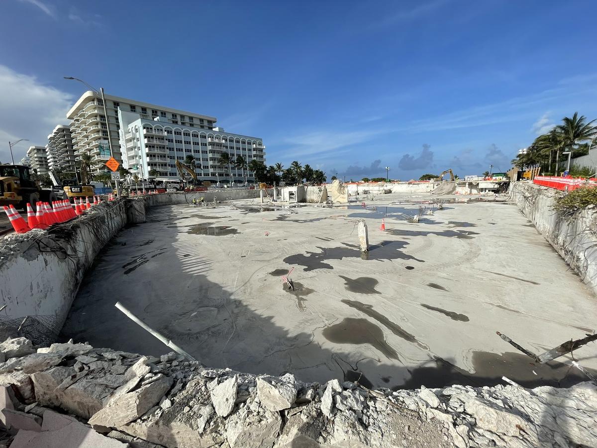 A photo posted July 20 on Twitter by Florida Sen. Jason Pizzo, D-North Miami Beach, shows the Champlain Towers South site cleared of all rubble from the tower’s collapse.