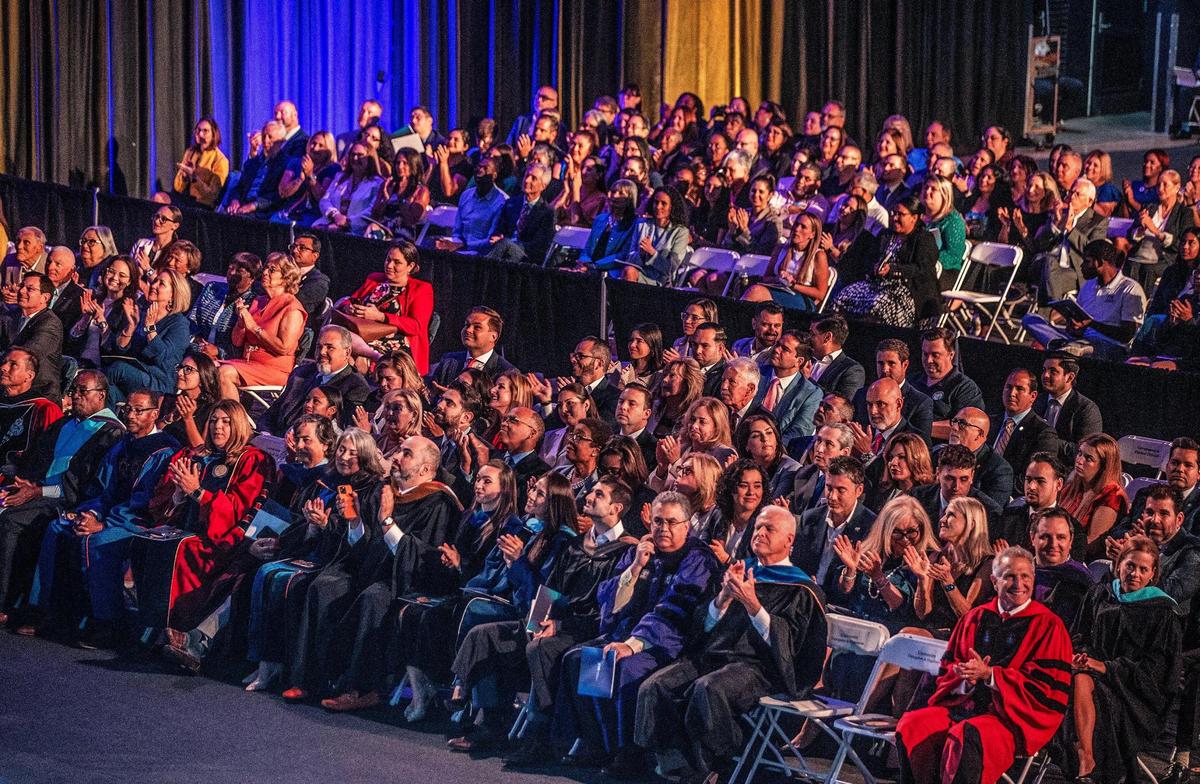 About 850 people attended the investiture of Florida International University’s sixth president, Kenneth Jessell, Thursday, May 18 , 2023, at FIU..