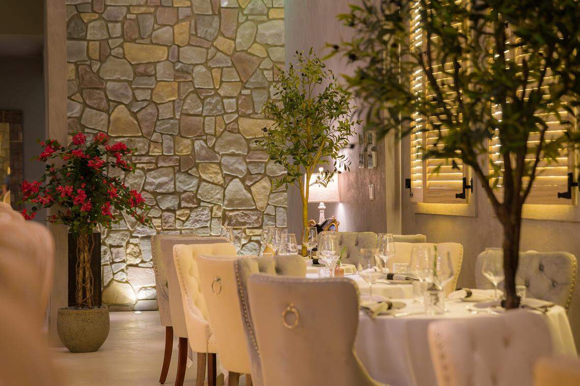 The dining room at Altamura Trattoria Italian restaurant in Doral.