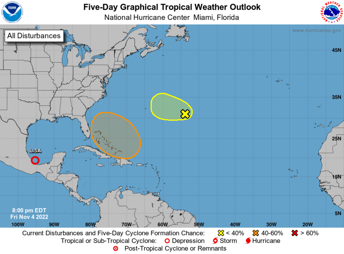 A depression could form next week and bring stormy weather to Florida.