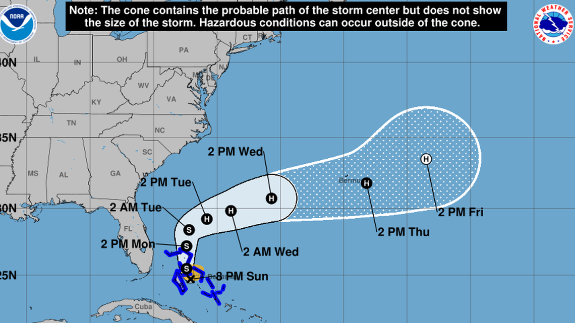 Florida could feel outskirts of Tropical Storm Imelda as it crosses the Bahamas