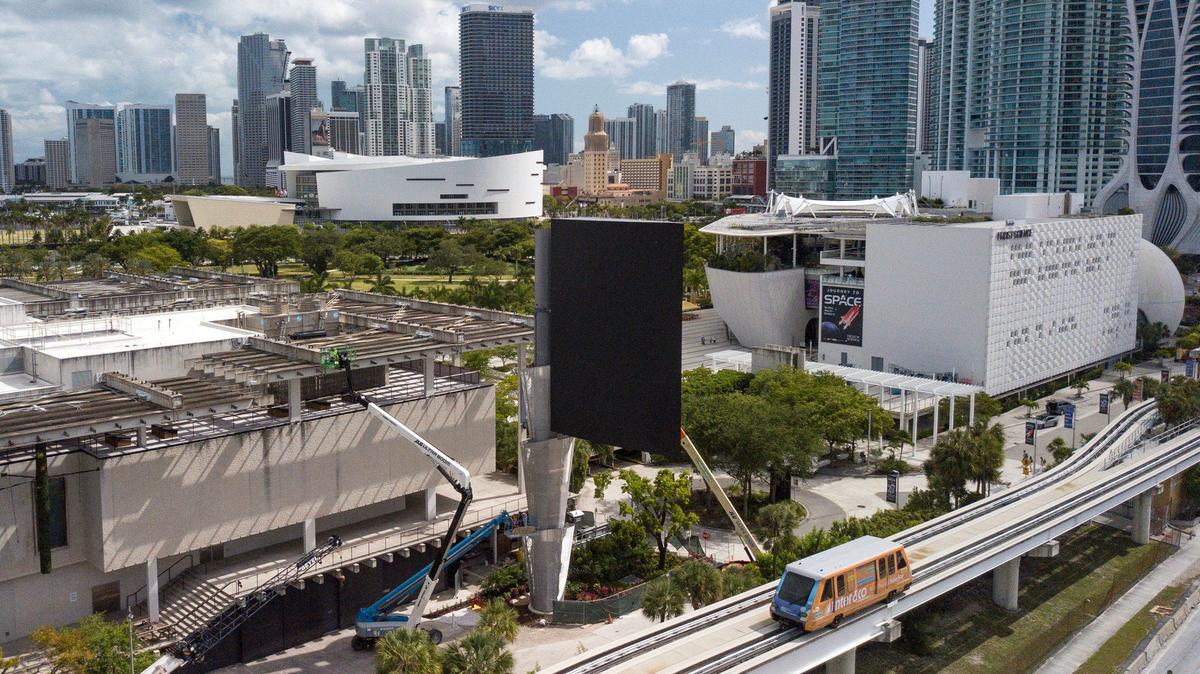 The digital billboard outside the Perez Art Museum Miami has been the subject of ire from downtown Miami residents and touted as a new source of revenue for the nonprofit, as well as a work of art.