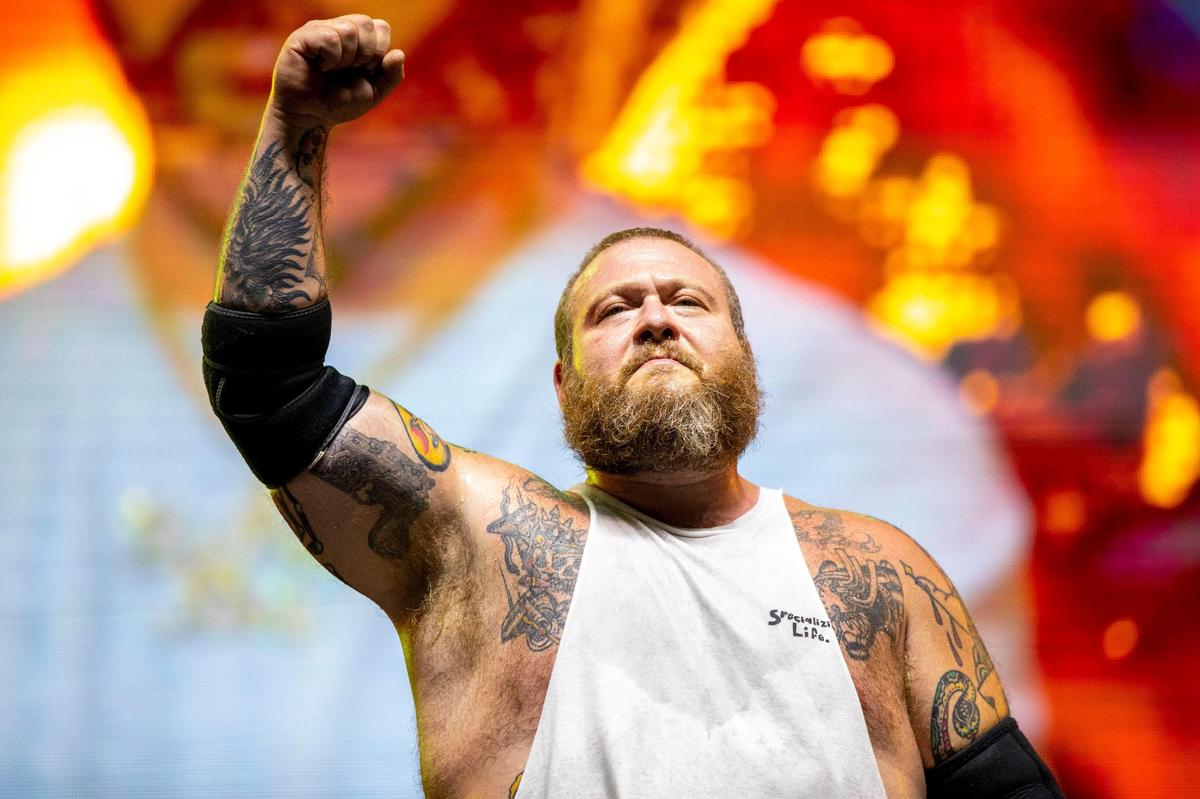 American rapper Action Bronson performs on the Monster stage during the second day of Rolling Loud Miami, an international hip-hop festival, at Hard Rock Stadium in Miami Gardens, Florida, on Saturday, July 23, 2022.