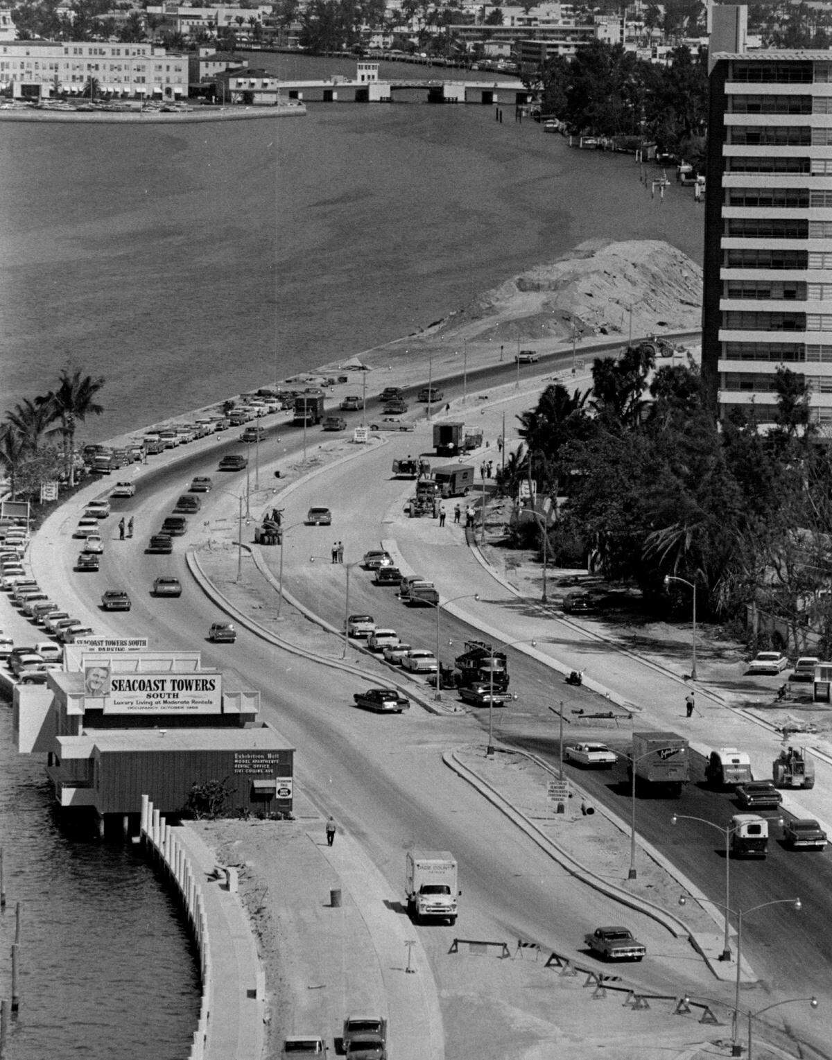 Collins Avenue widening in the mid-1960s between 47th and 54th streets.