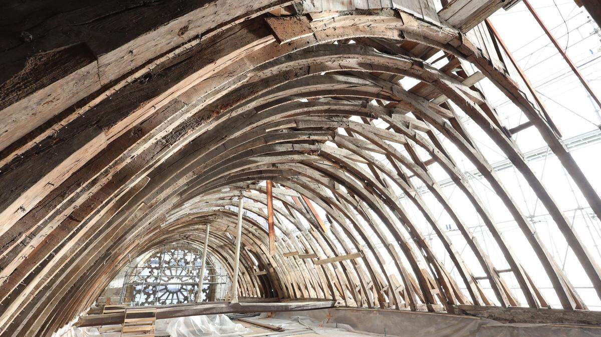 Restorations in a 13th-century church revealed paint and symbols previously undiscovered in France.